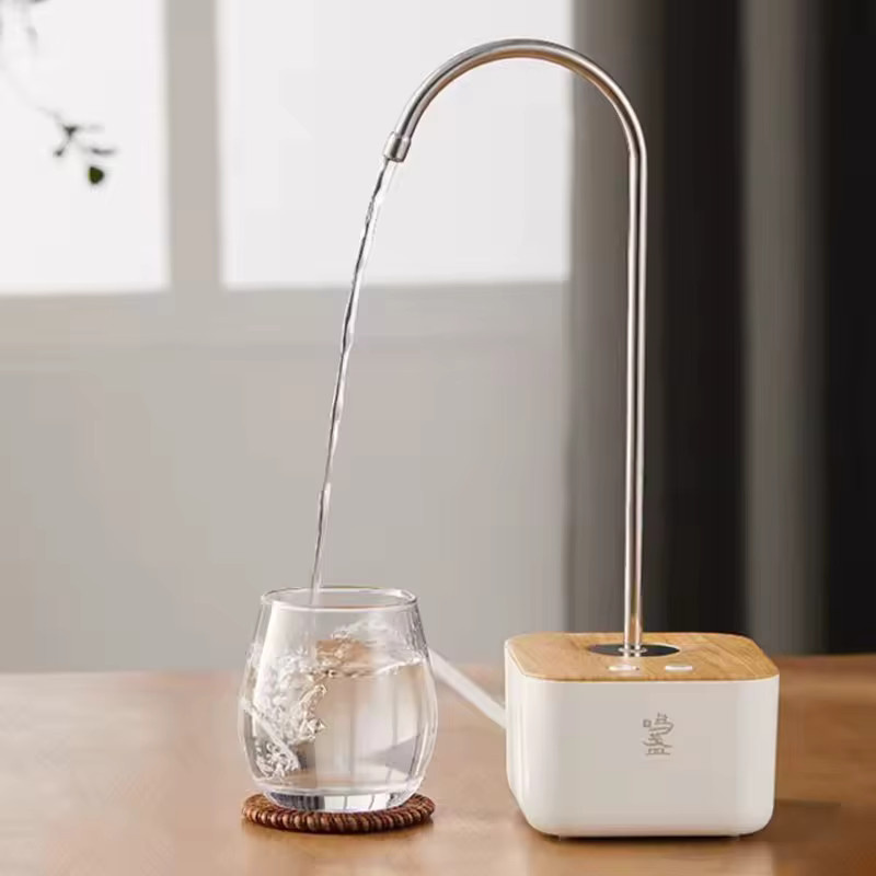 ZAIXIAO Intelligenter elektrischer Wasserspender in Weiß mit USB-Ladung, kabellose Wasserflaschenpumpe mit 2 Gängen und 2000 mAh Akku - Bild 2
