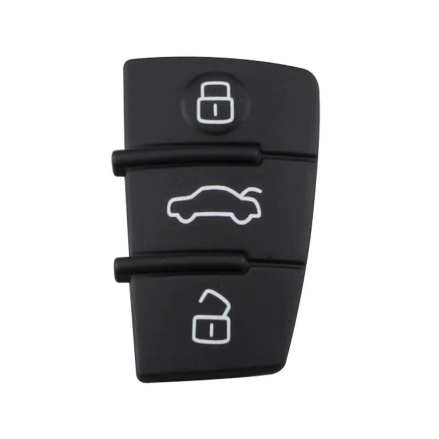 DRISENTRI Autoschlüsseletui Ersatz Shell Fob mit 3 Tasten Klappfernbedienung in Schwarz passend für Audi A2 A3 A4 A6 A6L A8 S5 Q7 TT - Bild 2