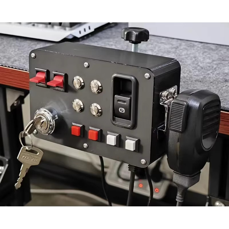 DUTRIEUX Rennsimulator-Zentralsteuerungspanel mit USB-Anschluss und Mikrofon in Schwarz für PC-Simulationen - Bild 6