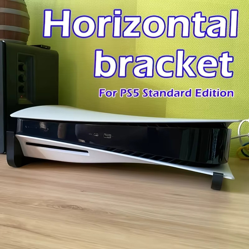 Horizontale Halterung für PlayStation 5 PS5 Standard Edition in Schwarz, höhenverstellbarer Desktop-Aufbewahrungsständer und Displayhalterung - Bild 3