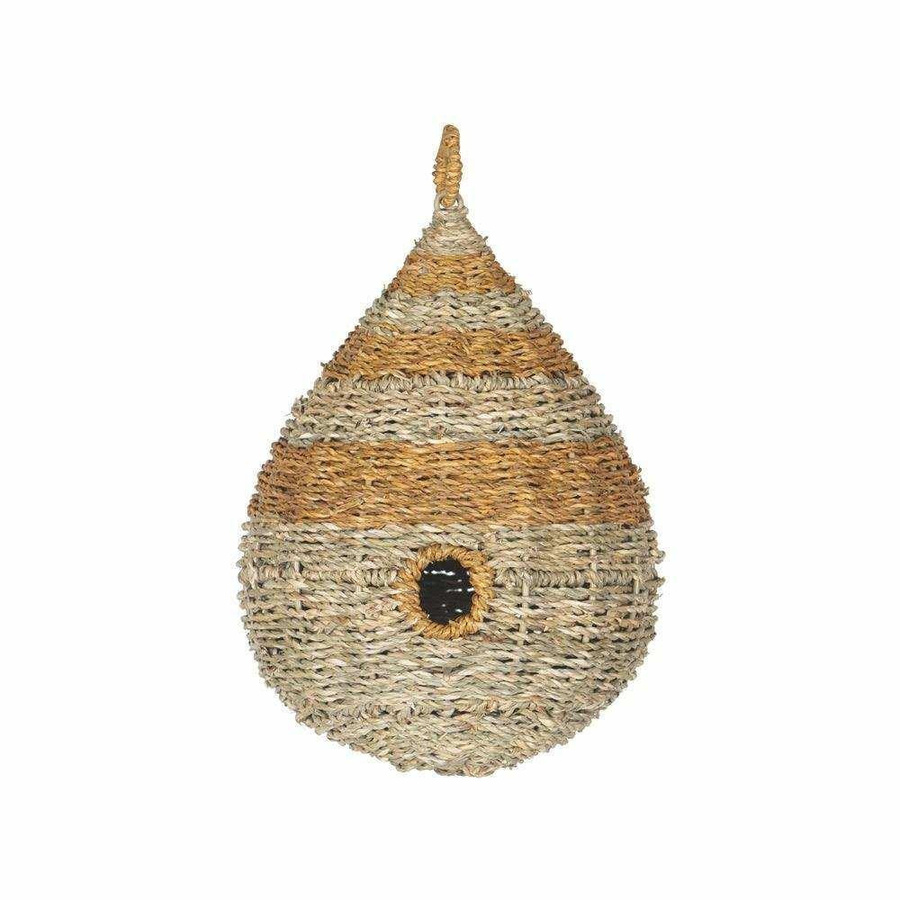 House of Nature Vogelhaus Omas gelb, mehrfarbig mit horizontalen Streifen, Höhe: 27 cm, Breite: 20 cm, Tiefe: 20 cm - Bild 1