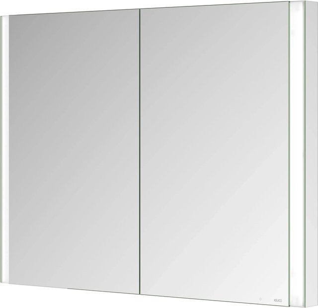 KEUCO Unterputz-Spiegelschrank Royal Diez mit LED-Beleuchtung und Sensor-Schalter, Breite: 100 cm, Farbe: Weiß/Silber - Bild 1