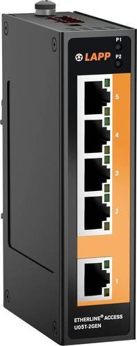 LAPP ETHERLINE ACCESS U05T-2GEN Industrial Ethernet Switch, 100 Mbit, Schwarz - Bild 1