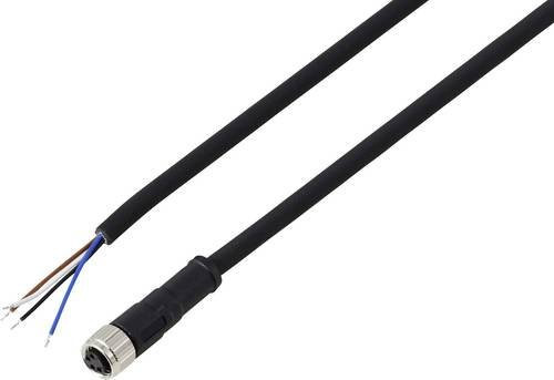 TRU COMPONENTS Anschlussleitung M8 x 1 Buchse gerade, 4-polig, Schwarz, 5m - Bild 1