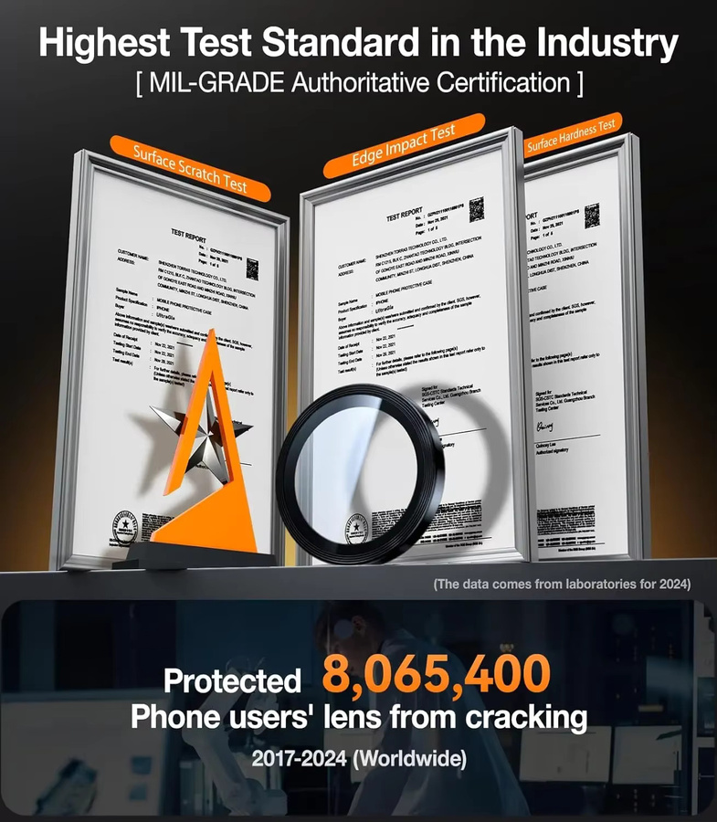UltraGlass Unbreak Top 9H+ Kameraobjektivschutz für Samsung Galaxy S25 Ultra in Transparent - Bild 3
