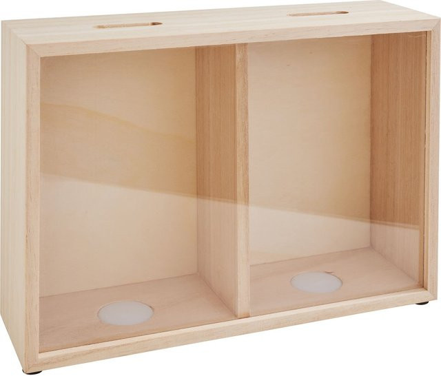 VBS Spardose mit 2 Fächern in Beige aus Holz und Kunststoff - Bild 1