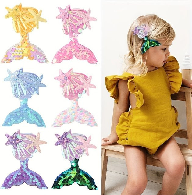 shinyize Haar Clip, Fischschwanz, Seestern, Damen - Bild 1