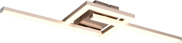 Reality LED Deckenleuchte Viale in Nickel Matt, B: 54,4 cm, T: 5 cm, H: 16 cm - Bild 1