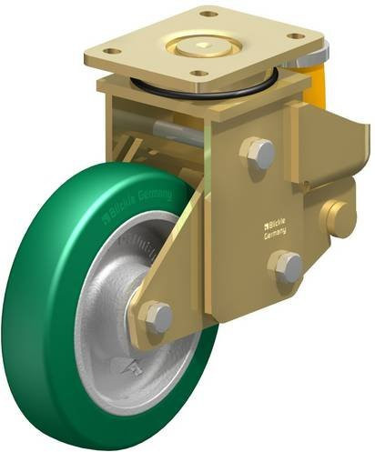 Blickle LSFE-GST 200K Lenkrolle gefedert in Silber mit 200 mm Rad-Durchmesser und 800 kg Tragfähigkeit - Bild 1
