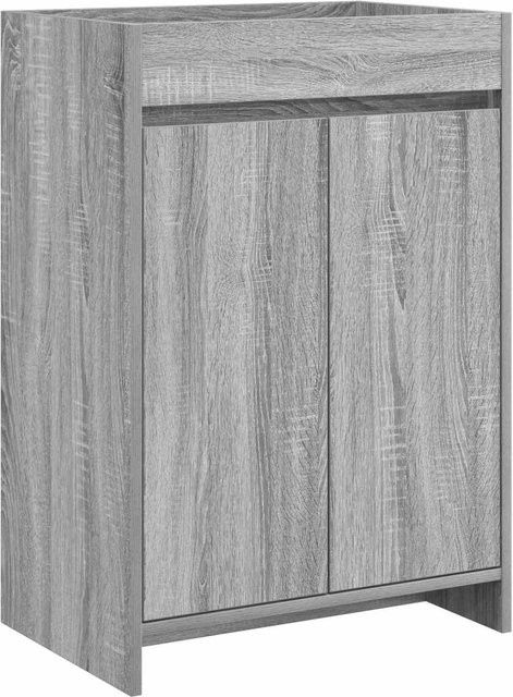 vidaXL Badunterschrank modern in Grau Sonoma, freistehend mit Schranktüren, B/T/H: 56 x 37,5 x 81 cm - Bild 1