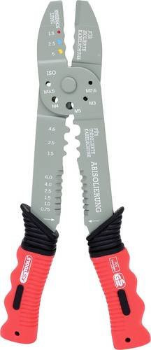 KS Tools Crimpzange 0.75 bis 6mm² in Rot aus Stahl - Bild 1