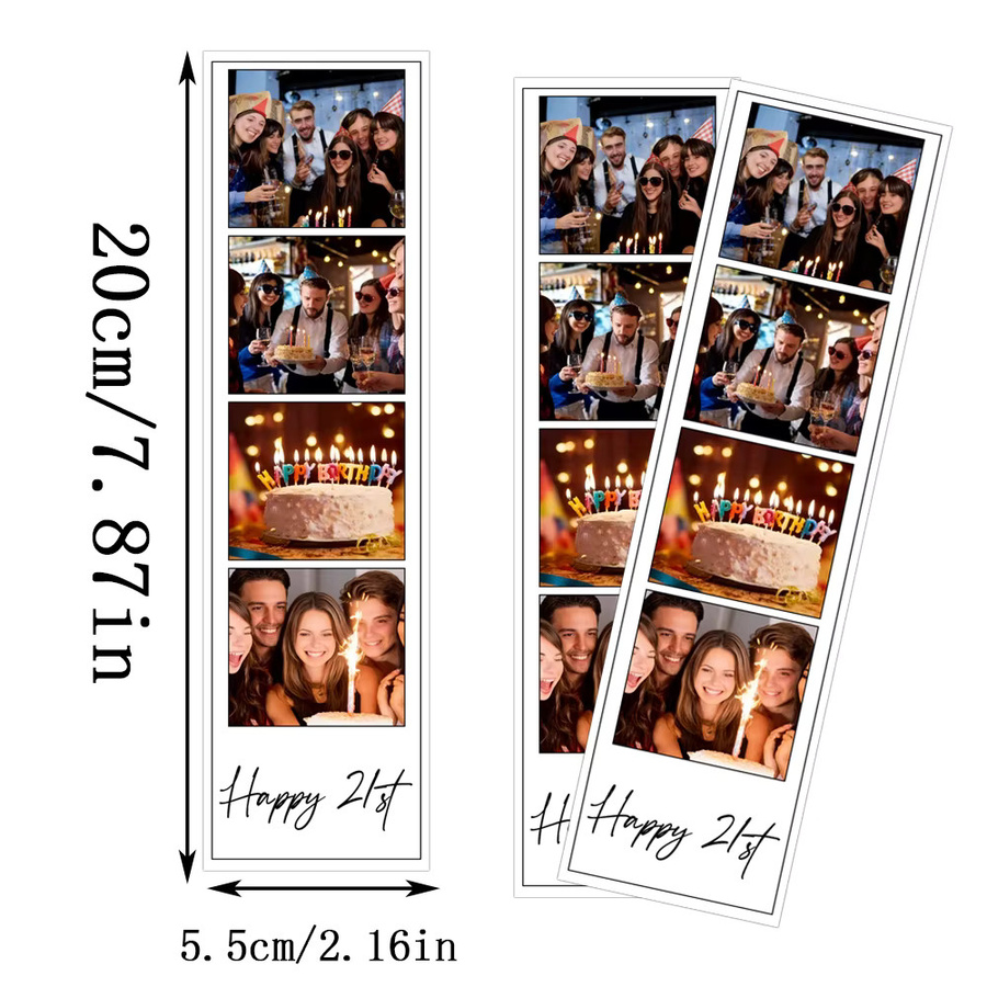 WEIGAO Personalisierte Fotodrucke für Fotoboxen mit individuellem Text und 4 Fotos pro Streifen als Partydekoration für Geburtstag oder Party - Bild 6