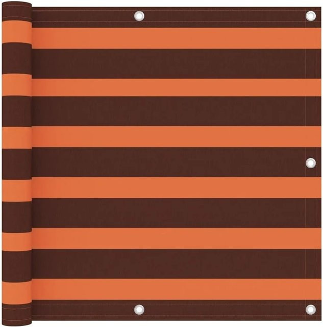 vidaXL Balkon-Sichtschutz aus Oxford-Gewebe in Orange und Braun, Höhe: 90 cm, Breite: 500 cm - Bild 1