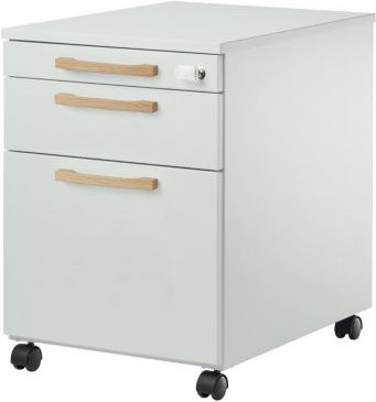 Schäfer Shop Select Rollcontainer Start Off Wood in Lichtgrau mit Schub, Hängeregister und Utensilienauszug, B/T/H: 43,2 x 58,0 x 59,5 cm - Bild 1