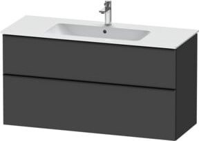 Duravit Waschtischunterschrank D-Neo Wandhängend, Schwarz/Grau Matt, B: 121 cm, T: 46,2 cm, H: 62,5 cm - Bild 1
