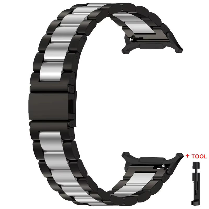 Uhrenarmband Edelstahl, Faltschließe, Samsung Galaxy Watch, Unisex - Bild 2