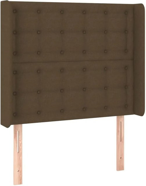 vidaXL LED Kopfteil Dunkelbraun mit USB-Ladeport und integrierter Beleuchtung, B/T/H: 83 x 16 x 118/128 cm - Bild 1