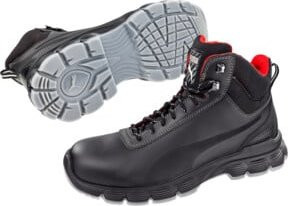 Puma Safety Pioneer Mid ESD S3 Sicherheitsstiefel aus Vollrindleder in Schwarz, Größe 44 - Bild 1
