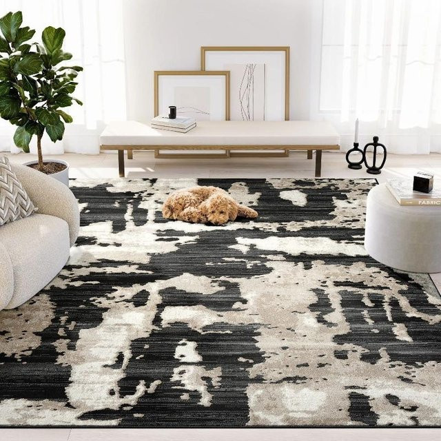 Lodestar Teppich mit geometrischem abstraktem Design in Mehrfarbig, weich und schmutzabweisend, B/T: 120 x 80 cm - Bild 1