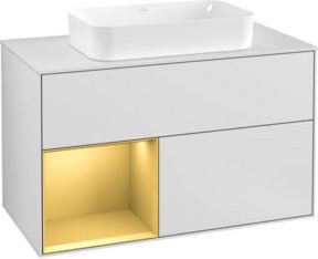 Villeroy & Boch Waschtischunterschrank Finion mit Abdeckplatte, Weiß, B: 100 cm, T: 50,1 cm - Bild 1