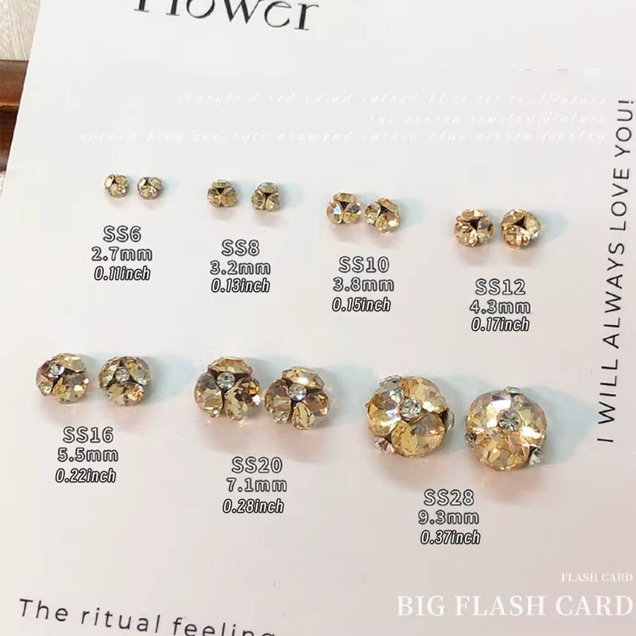 MAFANAILS Nagel-Charms, 3D Mini Zirkon Strass, Champagner, Glänzend - Bild 4