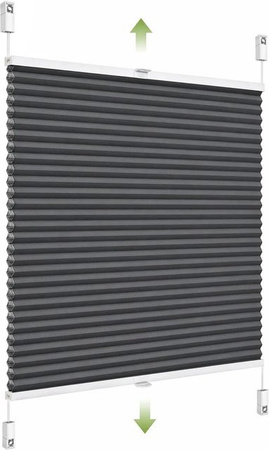 SALCAR Wabenplissee Thermo Plissee Klemmfix Verdunkelnd Blickdicht Grau B: 80 cm, H: 120 cm