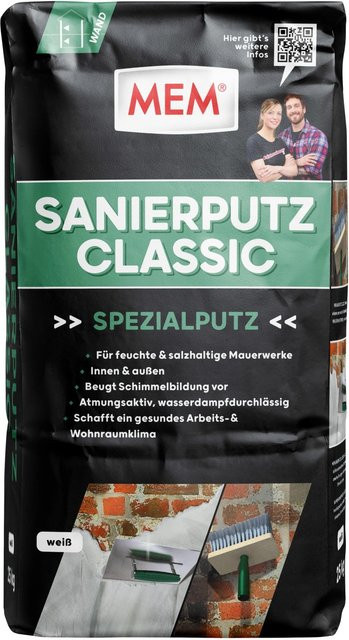 MEM Sanierputz Classic Weiß 25 kg - Bild 1