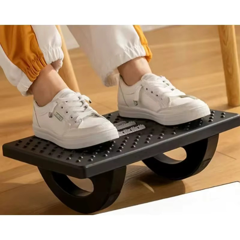 LIUSHADUOLA Büro-Fußpedal Anti-Drehbeine Halbkreis 180 Grad Schaukel-Entspannung in Schwarz B/T/H: 34,0 x 25,0 x 13,0 cm - Bild 4