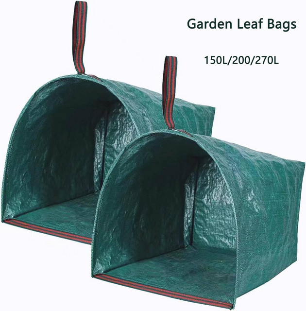 Wiederverwendbare und faltbare Rasentasche in Grün für Gartenabfälle mit 150 l, 200 l oder 270 l Volumen - Bild 1