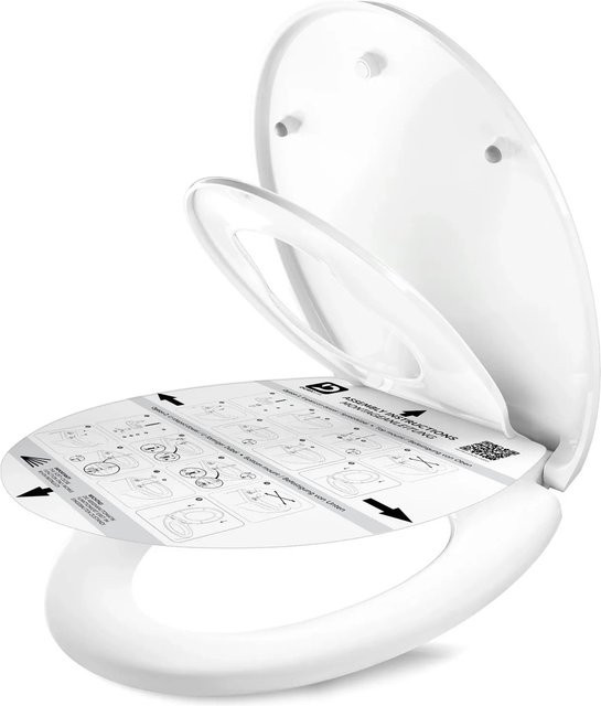 DomuSPA Toilettendeckel mit Absenkautomatik und Kindereinsatz inklusive Quick-Release Funktion, Weiß - Bild 1