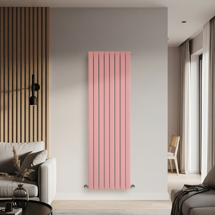 Einlagiger Design-Heizkörper Delta Vertikal in Pink, Höhe: 178 cm, Breite: 56 cm - Bild 1
