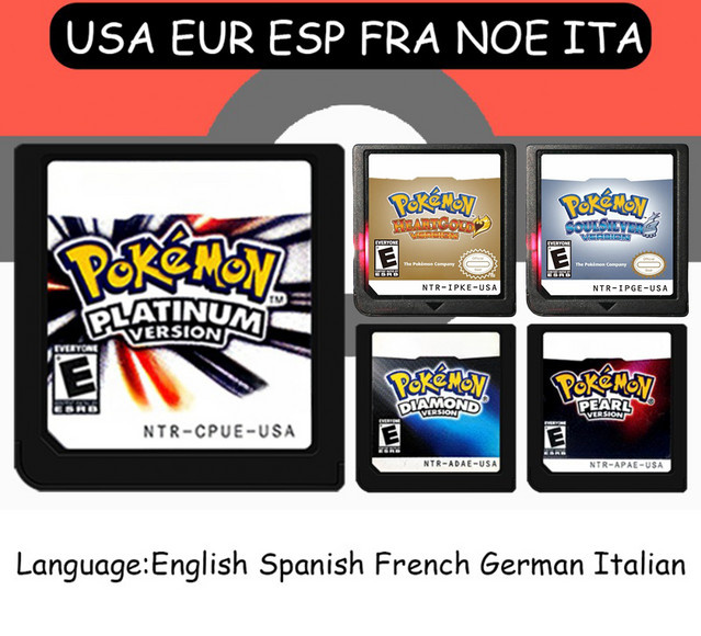 Pokemon Schwarz Weiß Platin HeartGold SoulSilver, Videospiel für DS 2DS 3DS - Bild 1