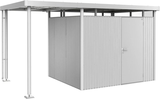 Biohort Seitendach HighLine für Gerätehaus in Silber-Metallic, B/T: 150 x 235 cm - Bild 1