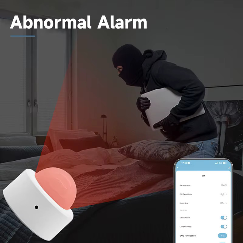 Tuya Zigbee PIR-Bewegungssensor Infrarot-Körperdetektor in Weiß für Heimsicherheit, kompatibel mit Smart Life - Bild 2