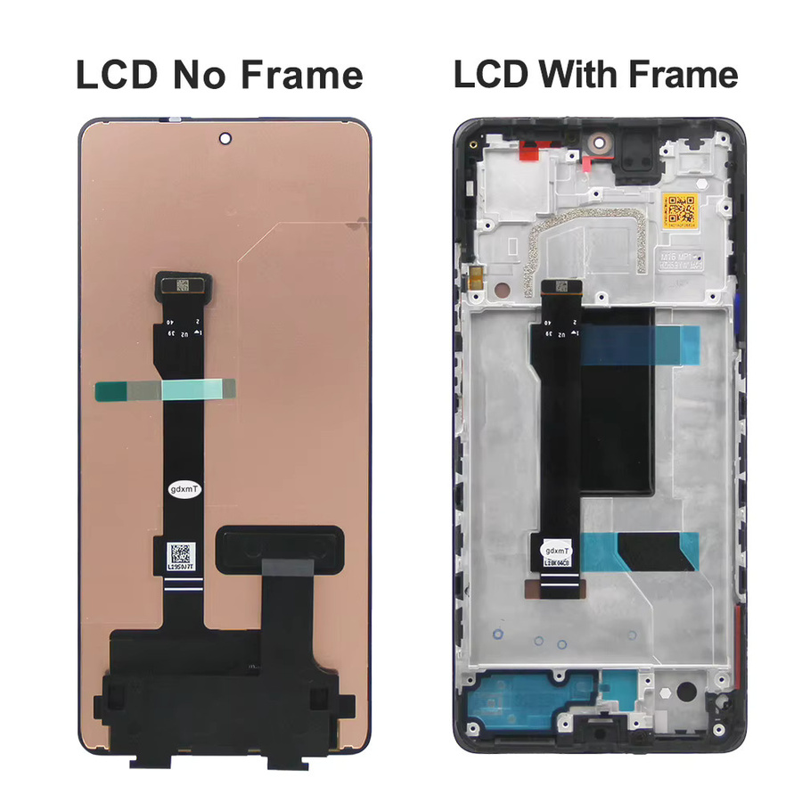 Xiaomi Redmi Note 12 Pro 5G OLED/TFT-Bildschirm mit Rahmen, LCD-Display und Touchscreen-Digitizer in Schwarz - Bild 2