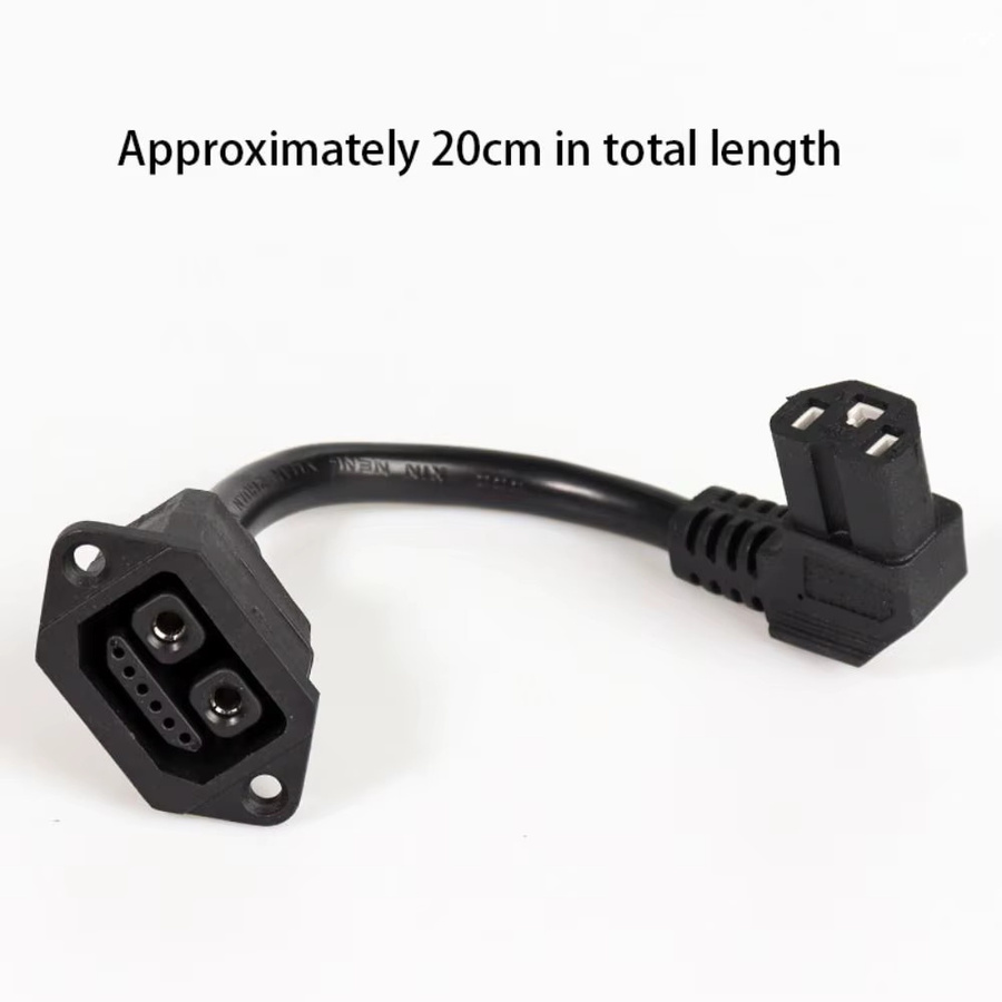 Adapter für Elektrofahrzeug-Ladegeräte mit 2.6mm E-Bike-Lithium-Batterie-Ladeschnittstelle und Kabel in Schwarz - Bild 2
