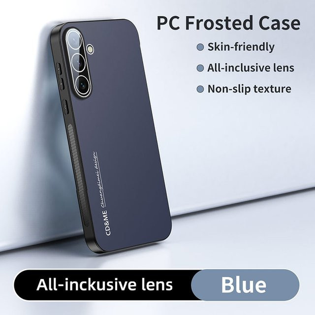 Samsung Schutzhülle mit mattem AG-Überzug und Objektivschutz für Galaxy A06 A16 A26 A36 A56 in Blau - Bild 1