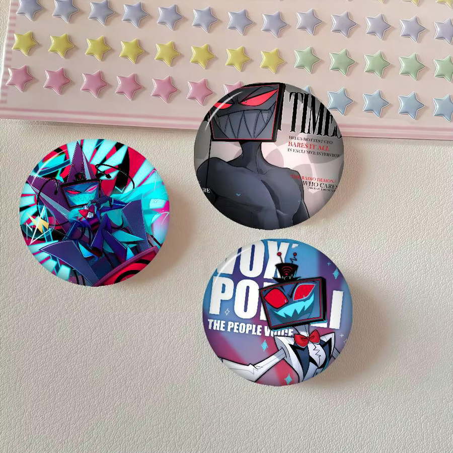 Brosche Anime Helluva Boss Vox, Anstecknadel, Unisex - Bild 2