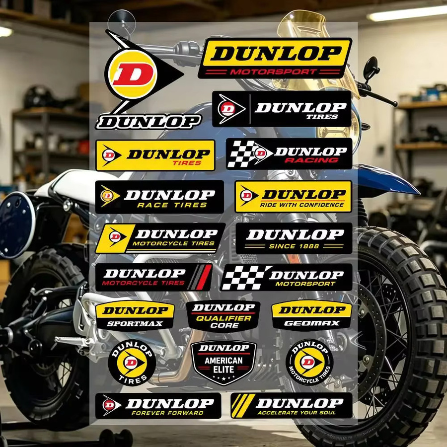 Dunlop Graffiti-Aufkleber aus wasserfestem PVC in Multicolour für Auto, Motorrad, Skateboard oder Helm mit 30,0 cm Durchmesser - Bild 3