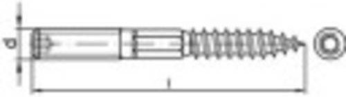 TOOLCRAFT Stockschraube M12 aus Stahl galvanisch verzinkt, Länge: 200 mm, 50 Stück - Bild 1