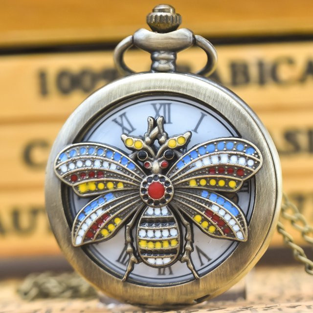 wecin Taschenuhr, Quarz, Messing, Bronze, Unisex - Bild 1