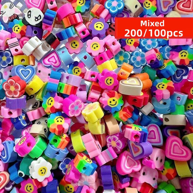 QYWCTZ Tonperlen, bunt, 9–11 mm, verschiedene Muster - Bild 1