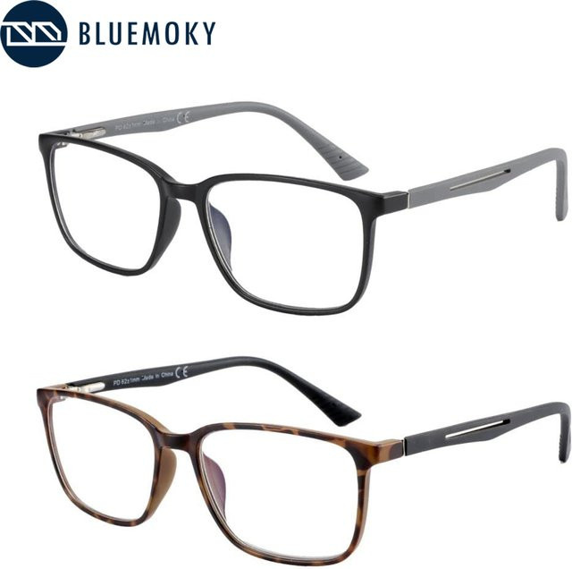 Bluemoky Lesebrille Square, Blau, Vollrand, Unisex - Bild 1