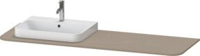 Duravit Waschtisch-Konsole Happy D.2 Plus in Beige mit 1 Ausschnitt und Becken links, B/T: 160 x 55 cm - Bild 1