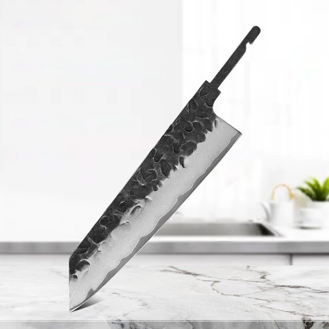 DASHWAY Bunka Kochmesser Kiritsuke aus Verbundstahl mit Full Tang, leere Klinge für DIY-Handarbeit, Silber, Klingenlänge: 15,2 cm - Bild 1