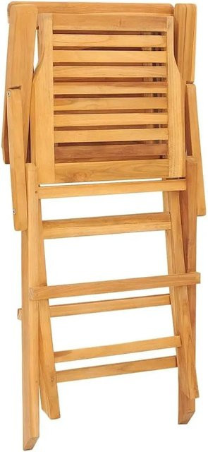 6er Set vidaXL Gartenstühle aus Teakholz klappbar mit Armlehnen braun B/T/H: 56 x 63 x 90 cm - Bild 1