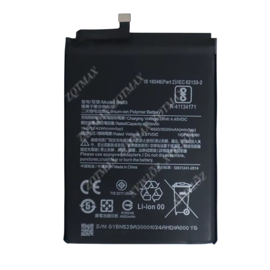 Xiaomi BN53 Akku 5020mAh in Schwarz für Redmi Note 9 Pro, Note 9 Pro Max, Note 10 Pro und Note 10 Pro Max inklusive Werkzeuge - Bild 2