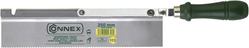 Connex Feinsäge aus Edelstahl in Silber und Schwarz, Länge: 37,5 cm - Bild 1