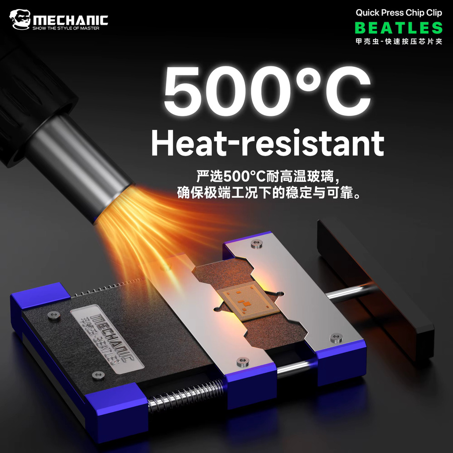 MECHANIC BEATLES Quick Press Chip Clip Fixiergerät bis 500 °C Hitzebeständige BGA CPU IC Chip Fixierklemme für die Handy-Motherboard-Reparatur - Bild 3