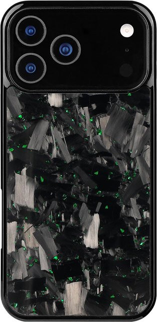 Stoßfeste magnetische Kohlefaser-Schutzhülle RX-3C für iPhone in Grün - Bild 1